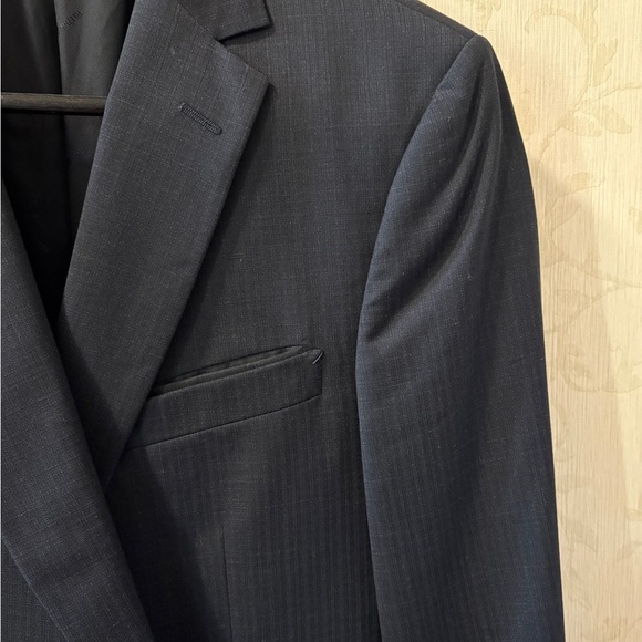 Men's Z Zegna Navy Windowpane Blazer 38R - Picture 4 of 11